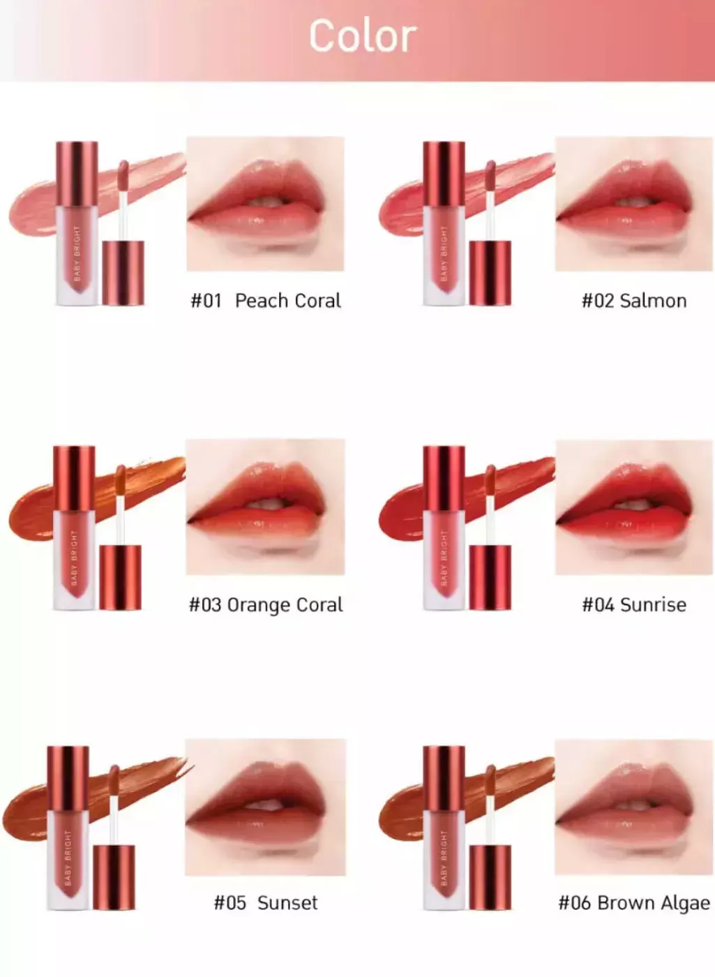 Baby Bright Lip & Cheek Color Stain Essence #5 Sunset (2.4g)