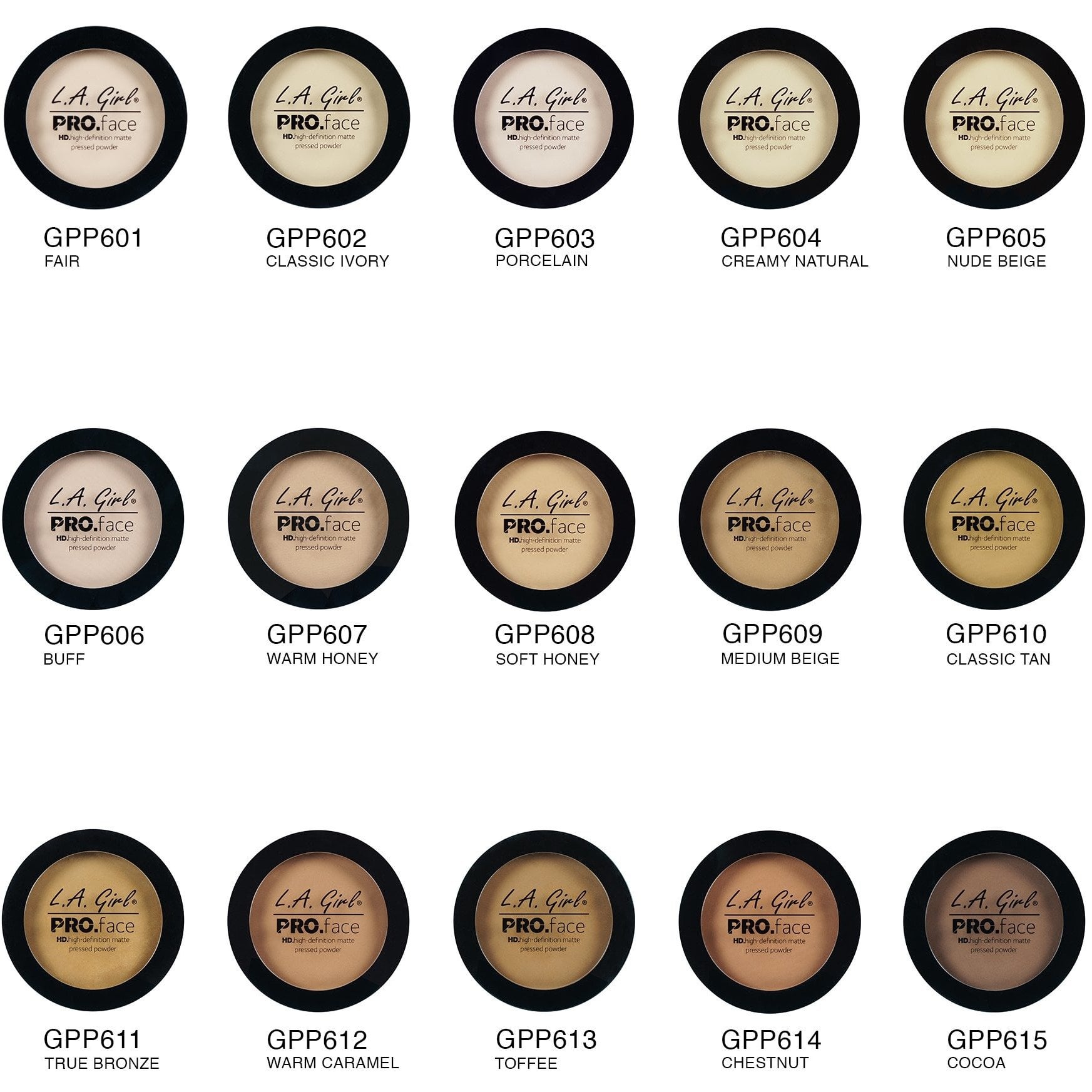 L.A. Girl Pro Face Matte Pressed Powder - GPP602 CLASSIC IVORY