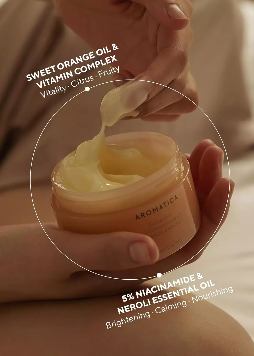Aromatica Glow Vita Goodnight Cream Orange & Neroli (90g)