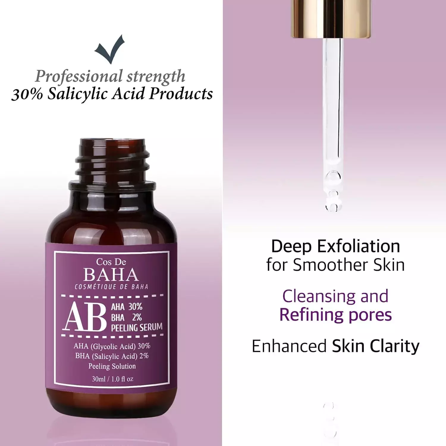 Cos De Baha AHA 30% BHA 2% Peeling Serum (30ml)