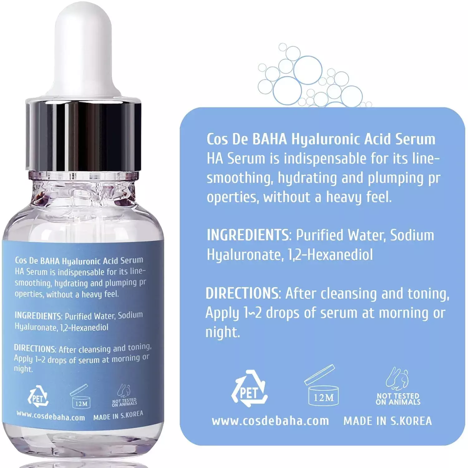 Cos De BAHA Hyaluronic Acid Serum 30ml