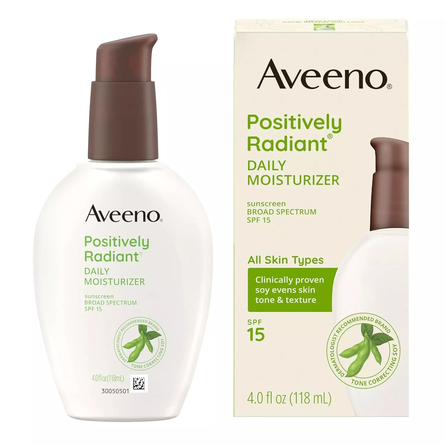 Aveeno Positively Radiant Face Moisturizer Broad Spectrum SPF 15 (118ml)