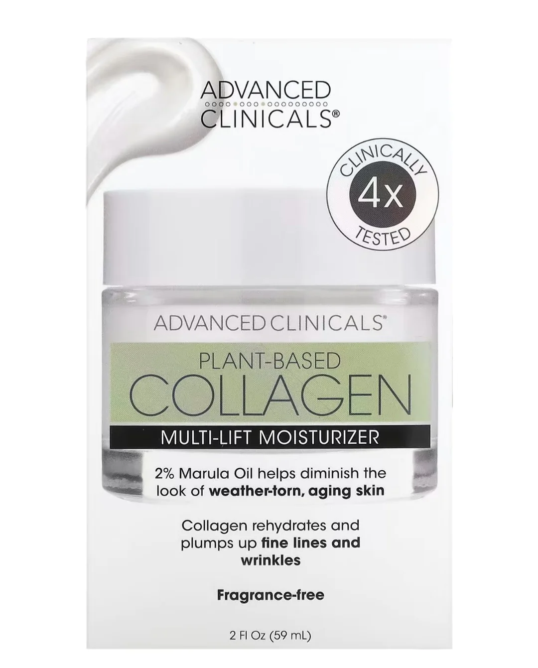 Advanced Clinicals Plant Based Collagen Multi-Lift Moisturizer