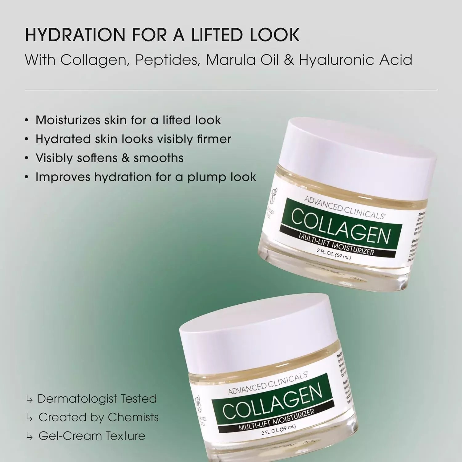 Advanced Clinicals Plant Based Collagen Multi-Lift Moisturizer