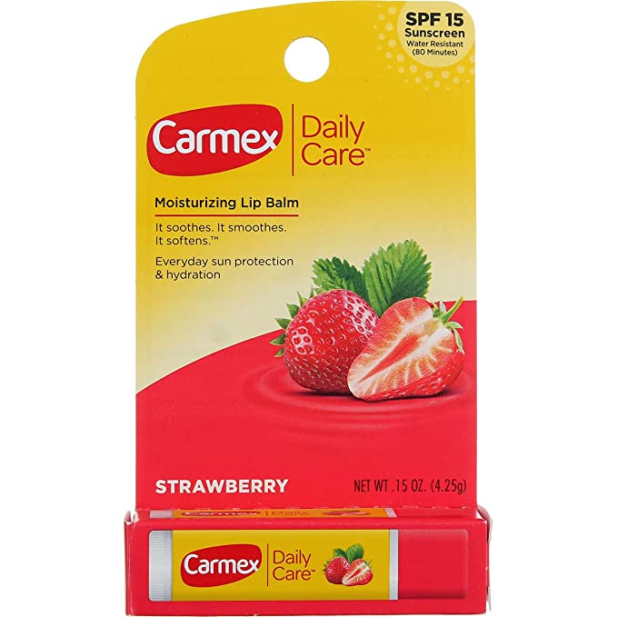 Carmex Moisturizing Lip Balm Strawberry SPF15