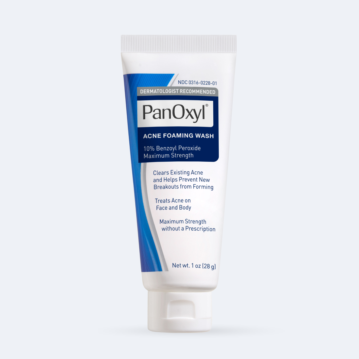 PanOxyl Acne Foaming Wash Benzoyl Peroxide 10% Maximum Strength (28g)