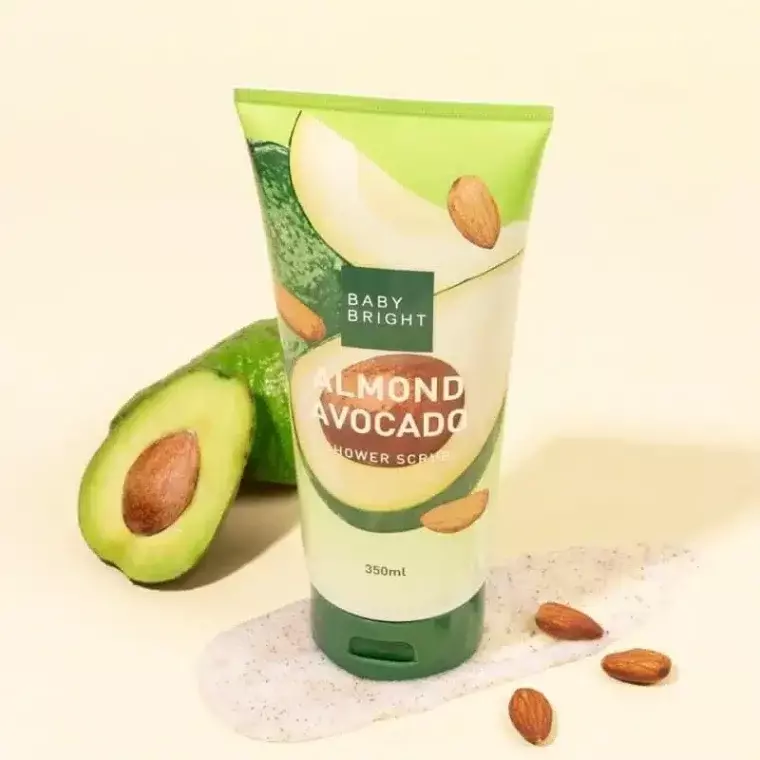 Baby Bright Almond Avocado Shower Scrub (350ml)