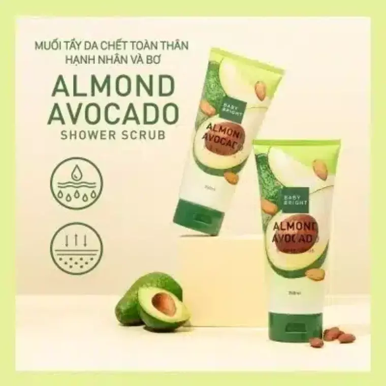 Baby Bright Almond Avocado Shower Scrub (350ml)