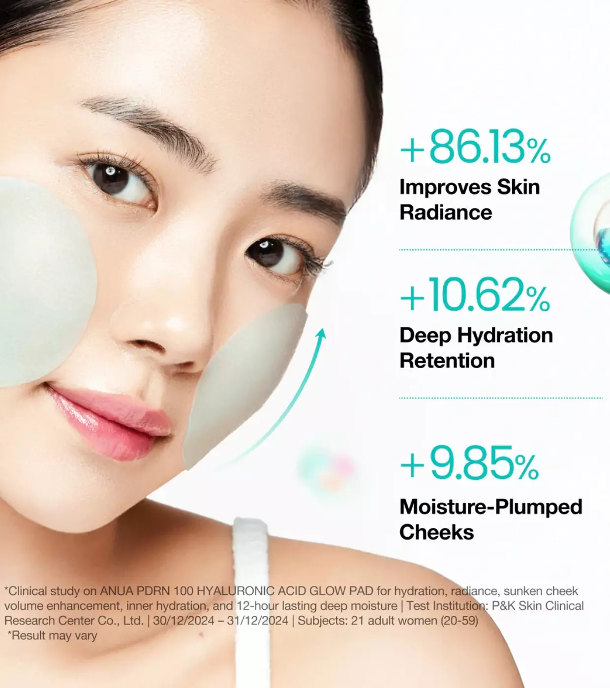 Anua PDRN 100 Hyaluronic Acid Glow Pad 180ml (60 EA)
