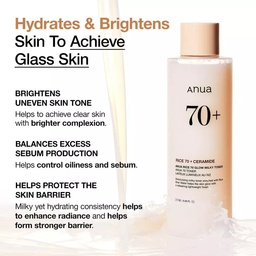 Anua Rice 70 Glow Milky Toner (250ml)