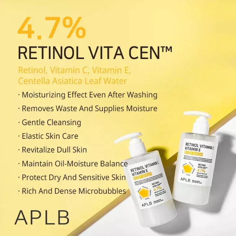 APLB Retinol Vitamin C Vitamin E 4.7% Body Wash (300ml)