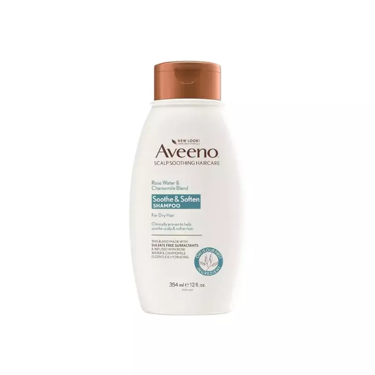 Aveeno Rose Water & Chamomile Blend Soothe & Soften Shampoo (354ml)