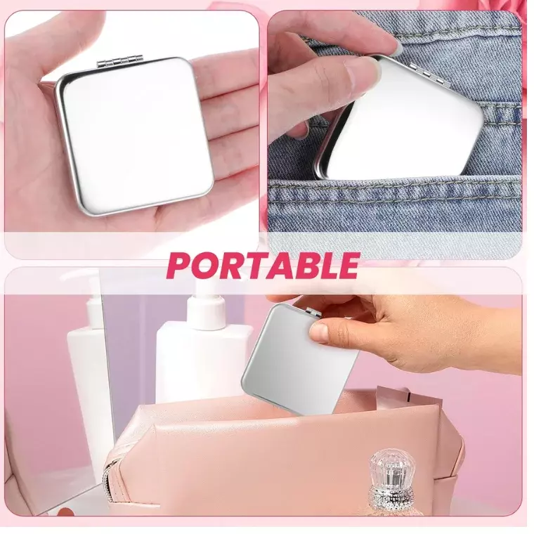 Blink Folding Pocket Portable Makeup Compact Mirror With Light