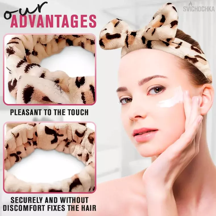 Blink Women Bow Decor Cute Headband #Leopard Print