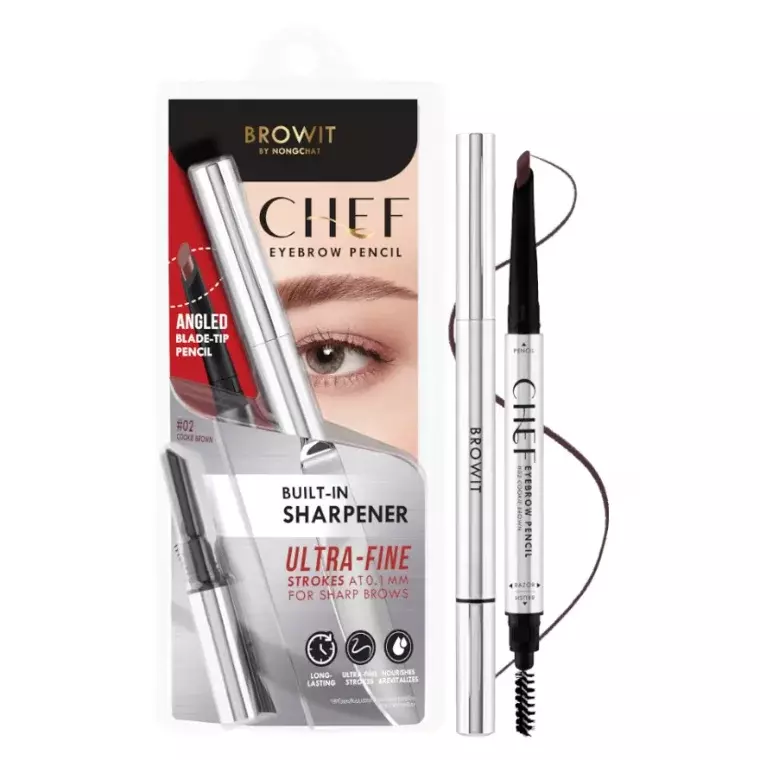 Browit Chef Eyebrow Pencil  #02 Cookie Brown (0.15gm)