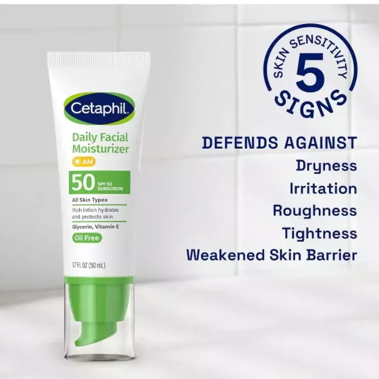 Cetaphil Daily Facial Moisturizer With Sunscreen SPF 50 (50ml)