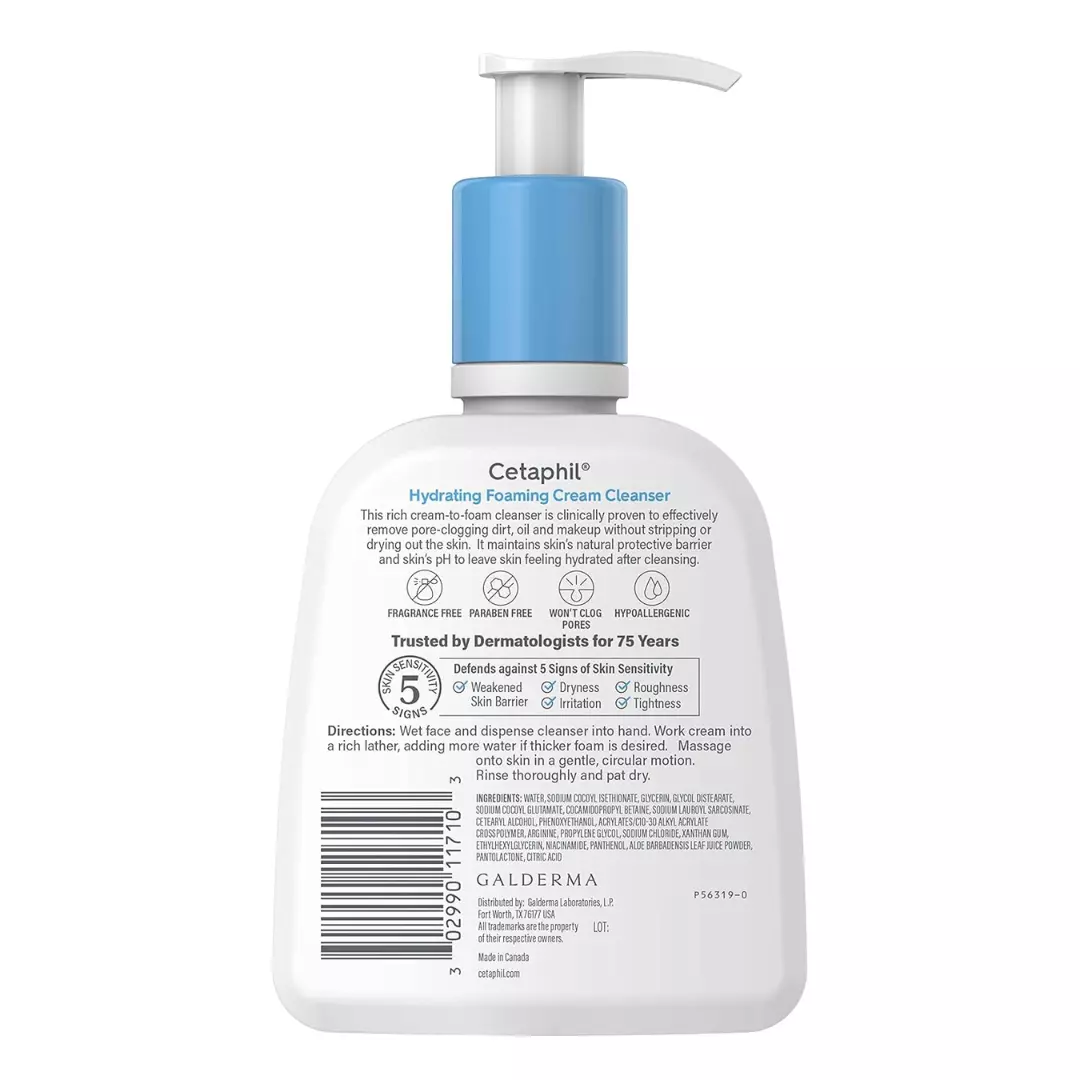 Cetaphil Hydrating Foaming Cream Cleanser (237ml)