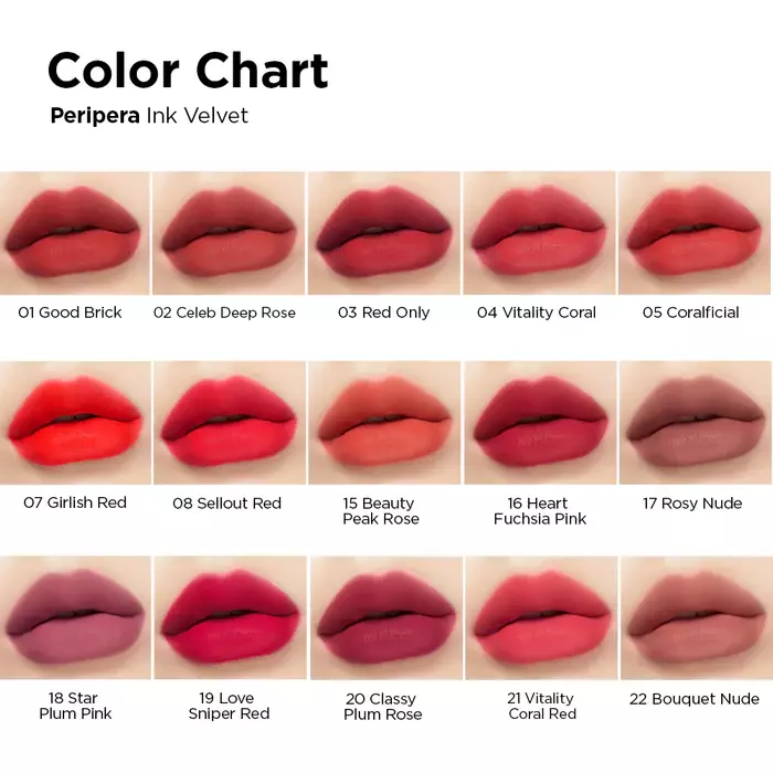 Peripera Ink Velvet Lip Tint #15 BEAUTY PEAK ROSE (4g)