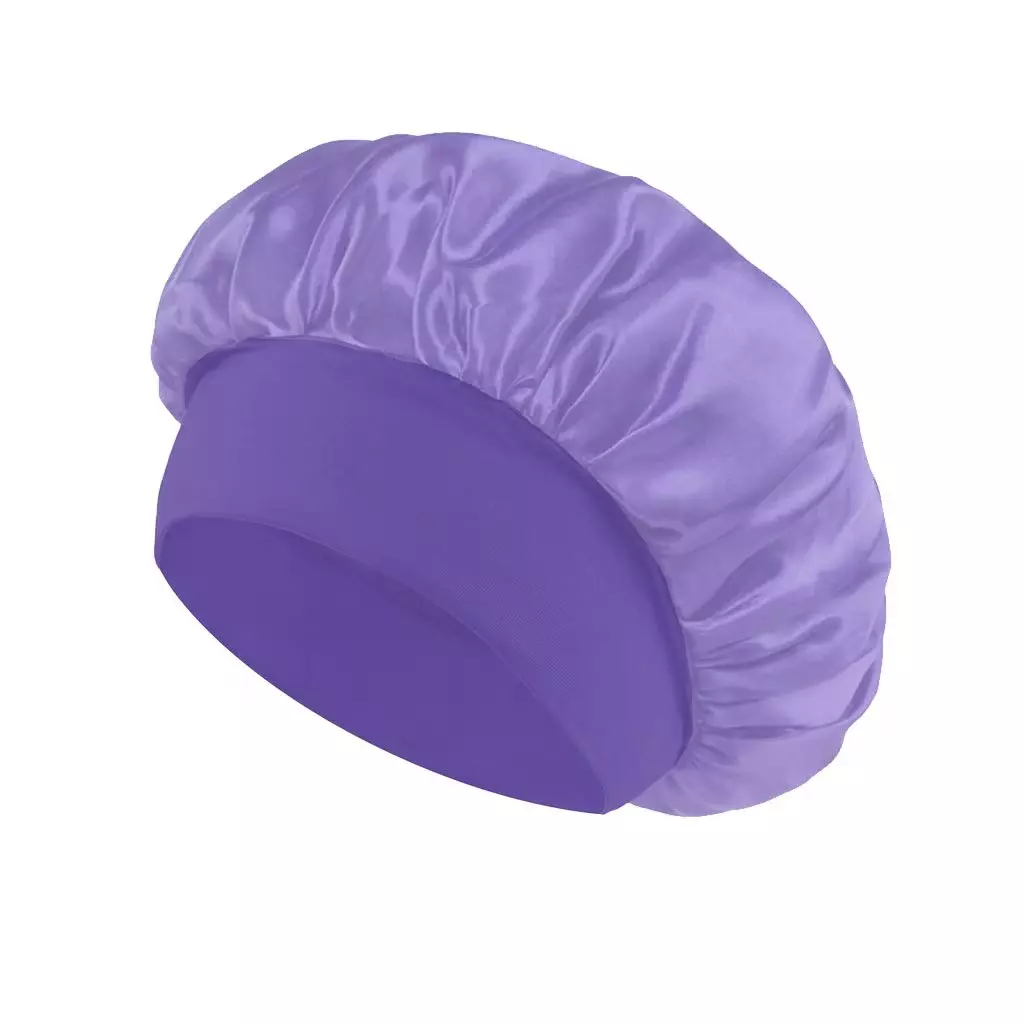 Blink Silk Bonnet Caps Plain Night Sleep Hat Women Hair Satin Scarf - Light Purple