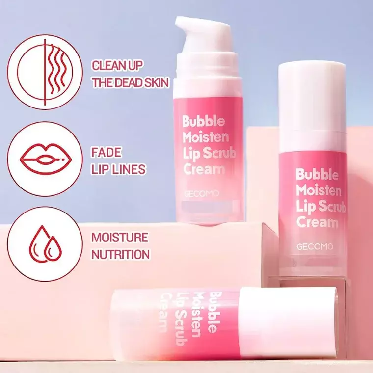 Gecomo Bubble Moisten Lip Scrub Cream (12gm)