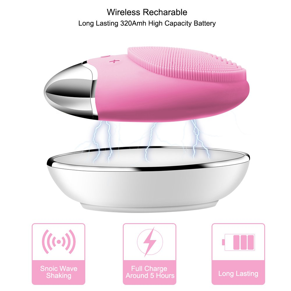 Blink Wireless Silicone Facial Cleanser and Massager - LIGHT PINK