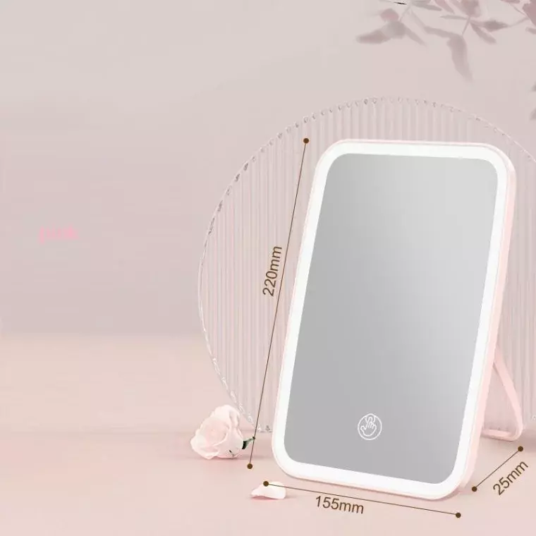 Blink Desktop Led Mirror #Pink