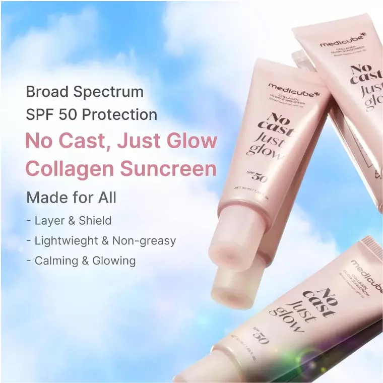 Medicube No Cast Just Glow Collagen Glow Sunscreen SPF50+ (50ml)