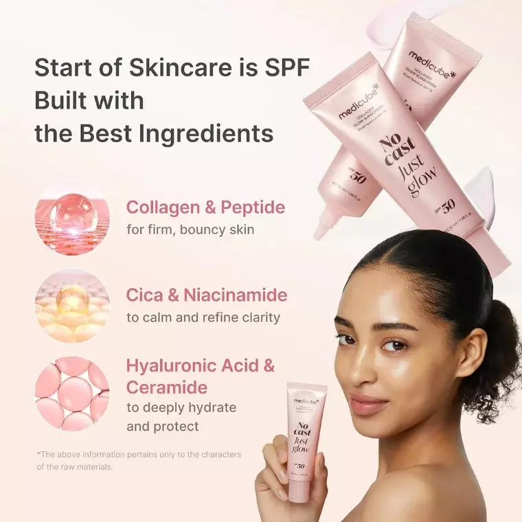 Medicube No Cast Just Glow Collagen Glow Sunscreen SPF50+ (50ml)