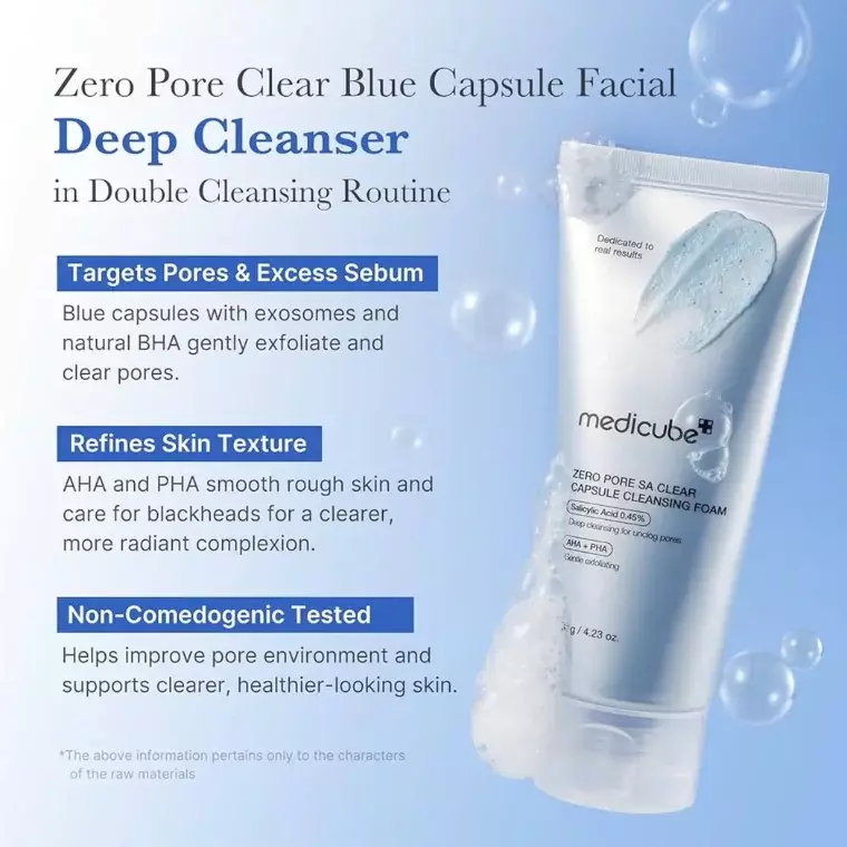Medicube Zero Pore SA Clear Capsule Cleansing Foam (120gm)