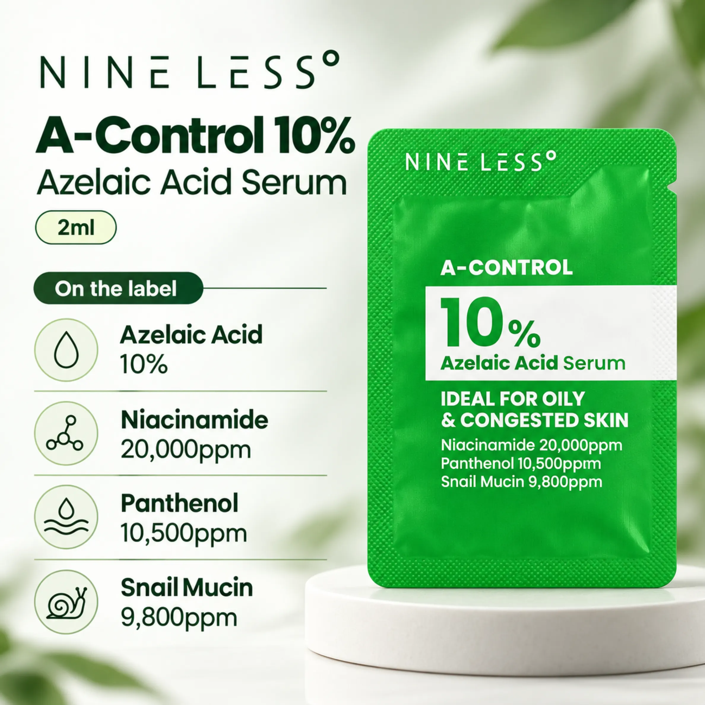 NINELESS A-Control 10% Azelaic Acid Serum (2ml)