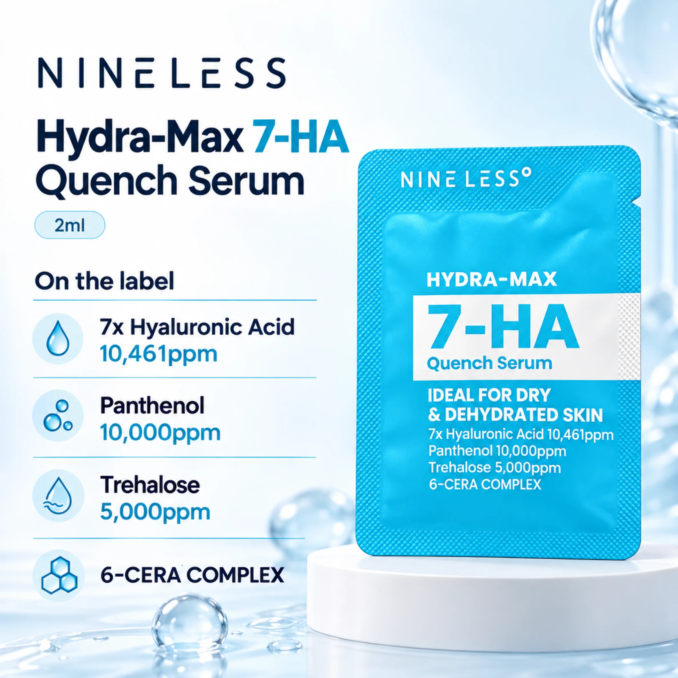 NINELESS Hydra-Max 7-HA Quench Serum (2ml)