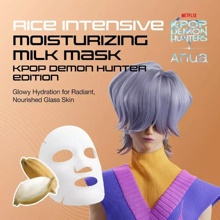 Anua Kpop Demon Hunters Rice 70+ Intensive Moisturizing Milk Mask (25ml)