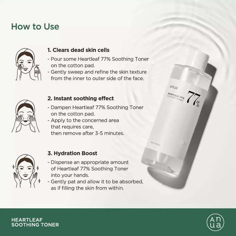 Anua Heartleaf 77%  Soothing Toner (250ml)