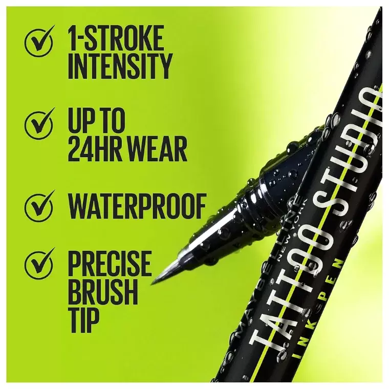 Maybelline Studio Ink Pen Liquid Eyeliner #880 Jet Black (1ml)