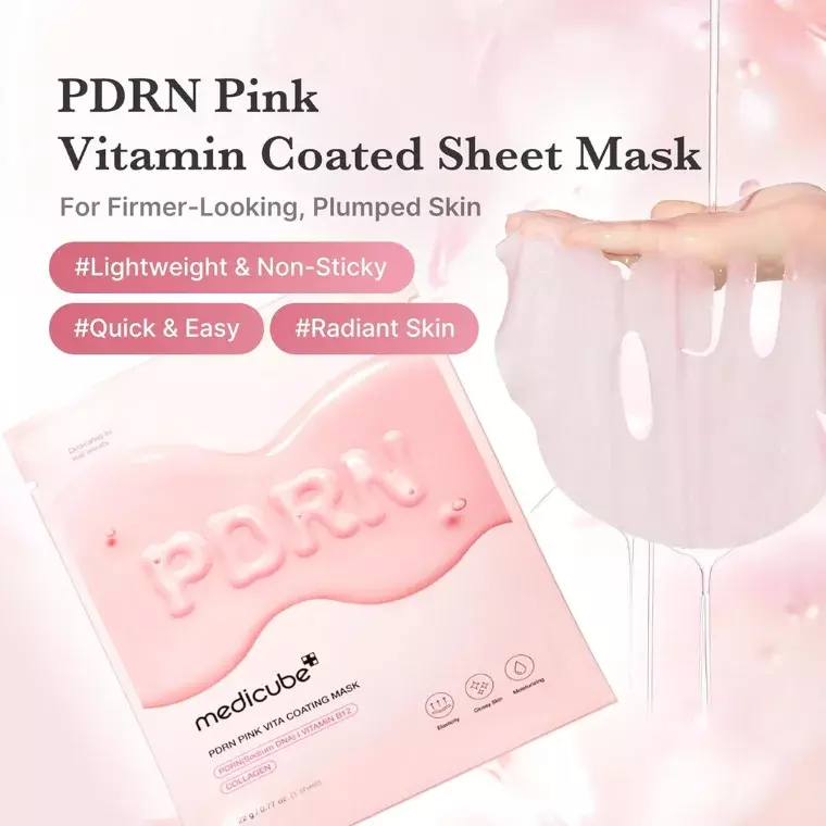 Medicube Salmon DNA Pdrn Pink Vita Coating Sheet Mask (22gm)