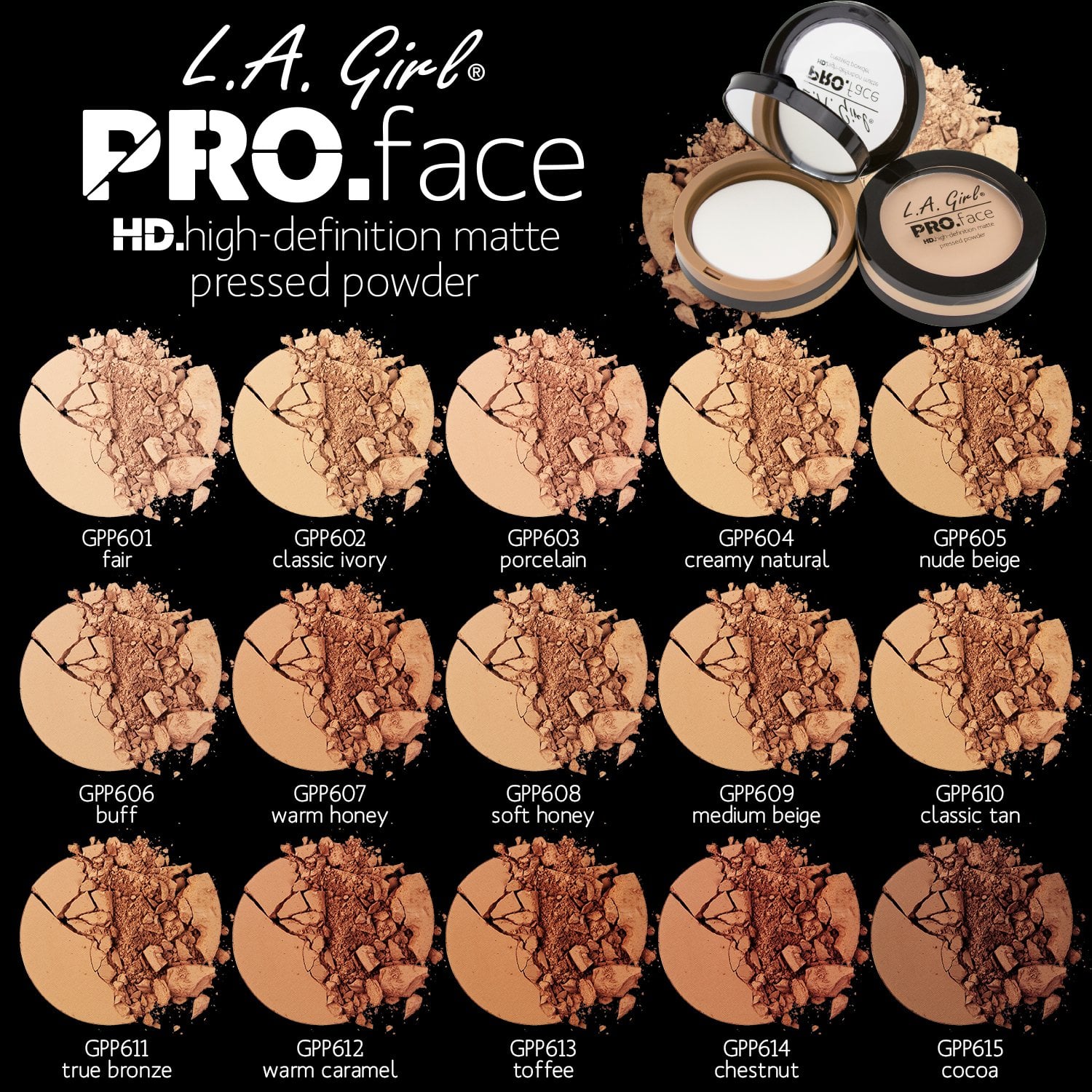 L.A. Girl Pro Face Matte Pressed Powder - GPP602 CLASSIC IVORY