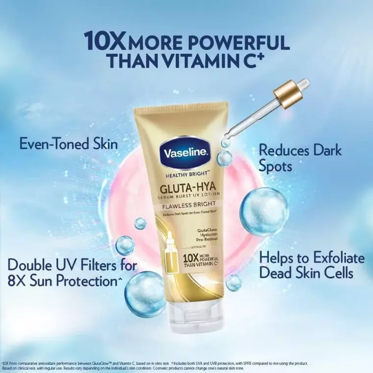 Vaseline Bright Gluta Haya Flawless Glow Lotion (330ml)