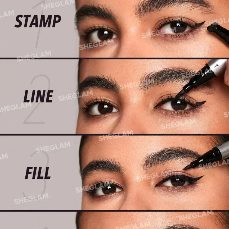 Shegglam Wing It Waterproof Liner Duo #Black (2gm)