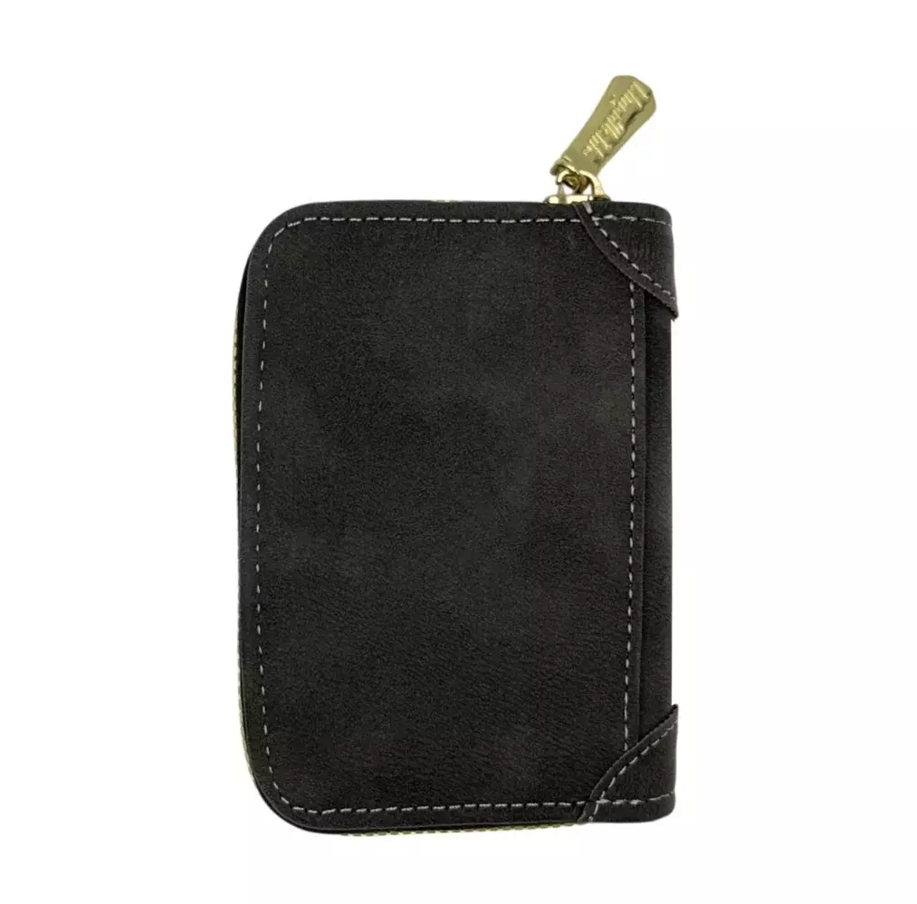 Wink Women Credit Card Holder Zipper Pocket Wallet-50A Black
