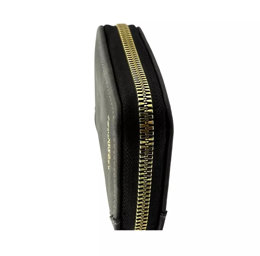 Wink Women Credit Card Holder Zipper Pocket Wallet-50A Black