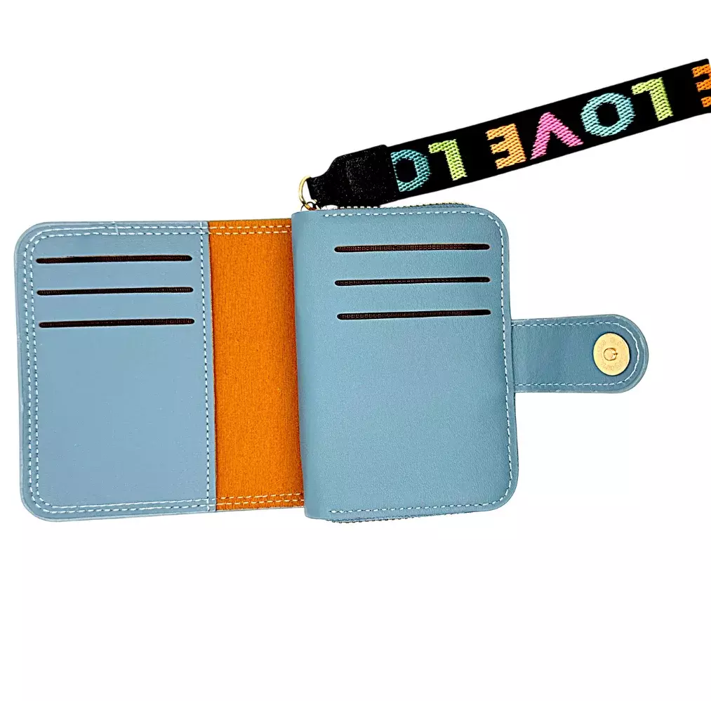 Wink womens cartoon wallet coin purse#8A Blue