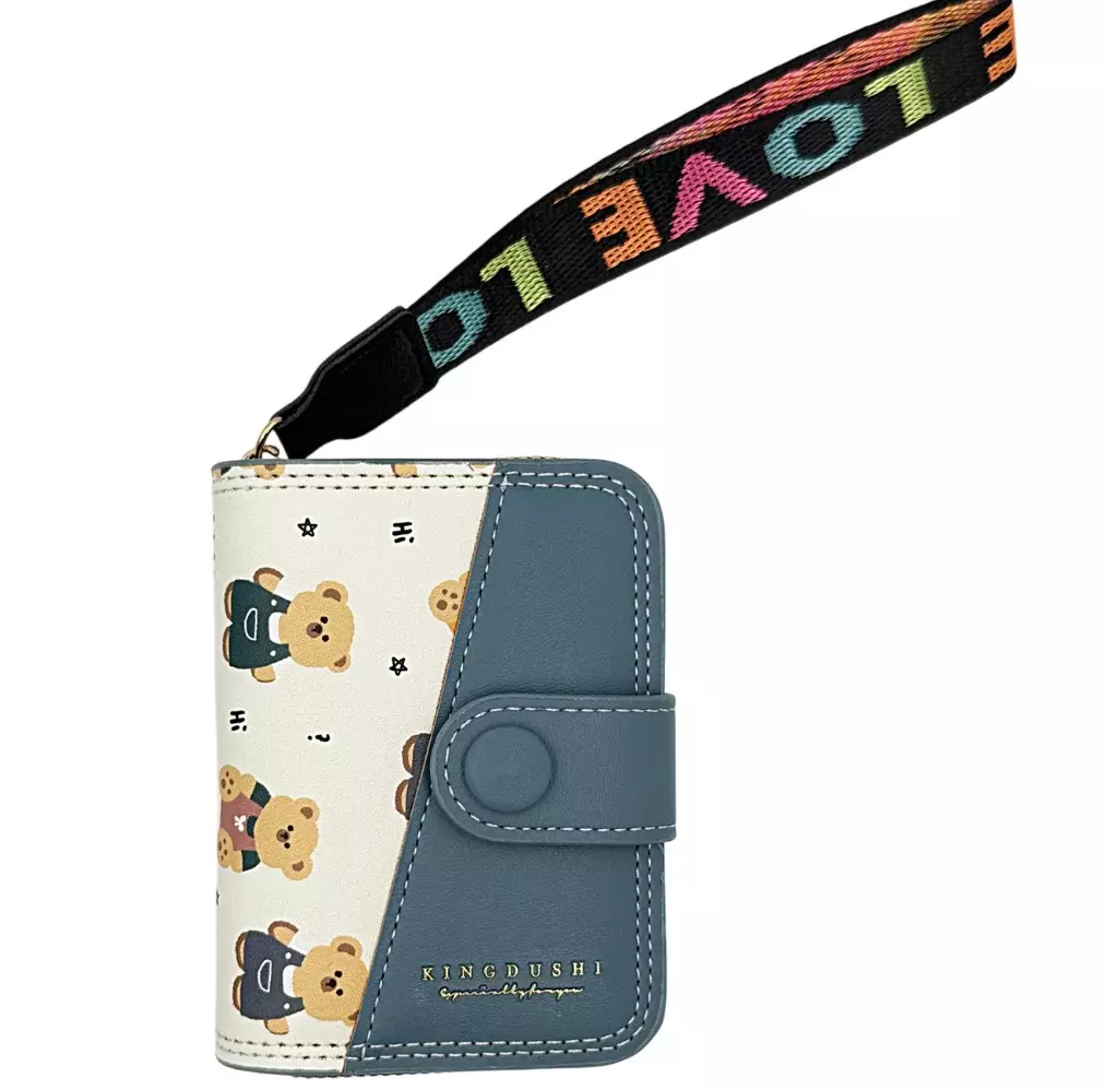 Wink womens cartoon wallet coin purse#8A Blue