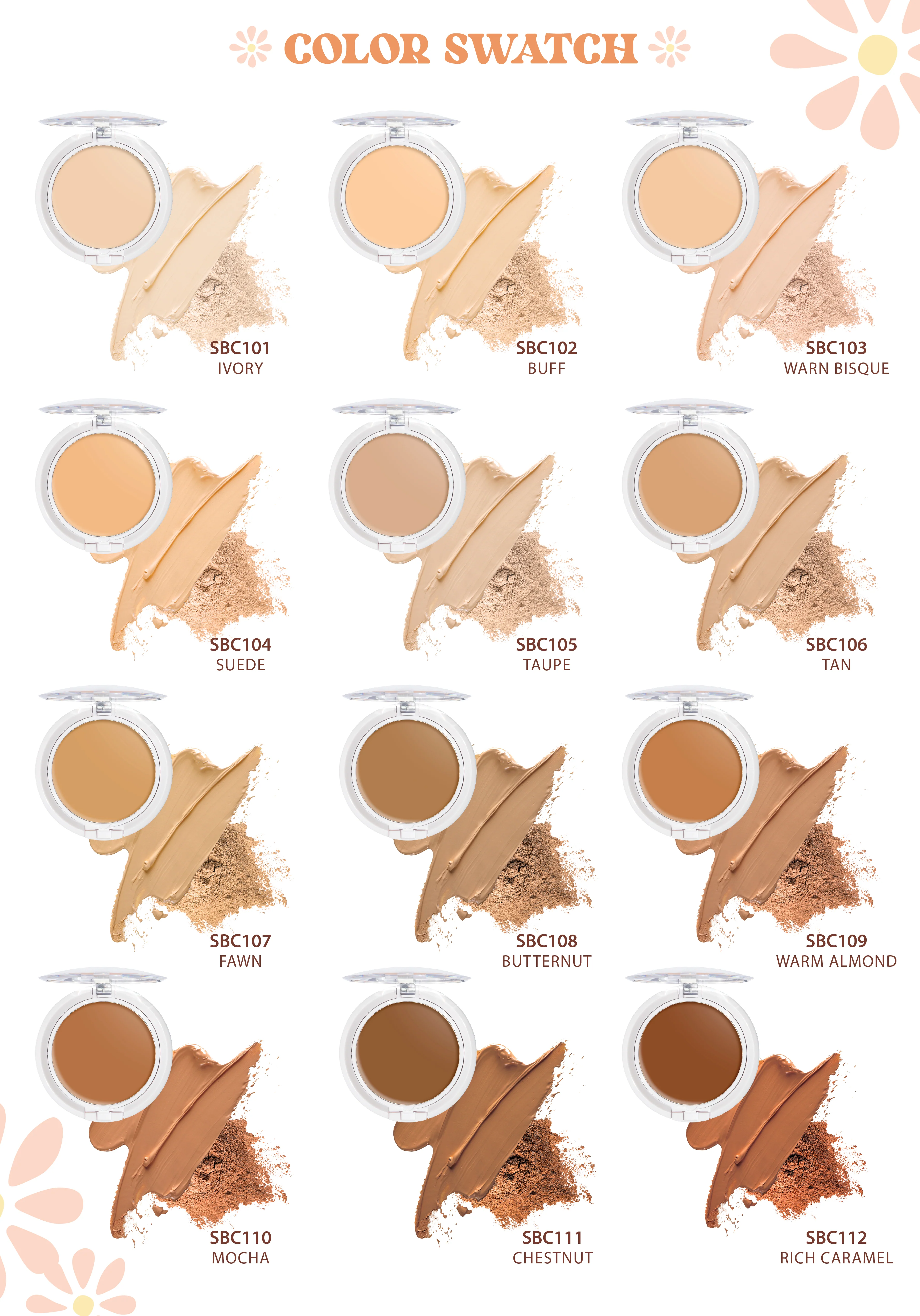 J.Cat Skin Bloom Cream to Powder Compact - SBC103 WARN BISQUE